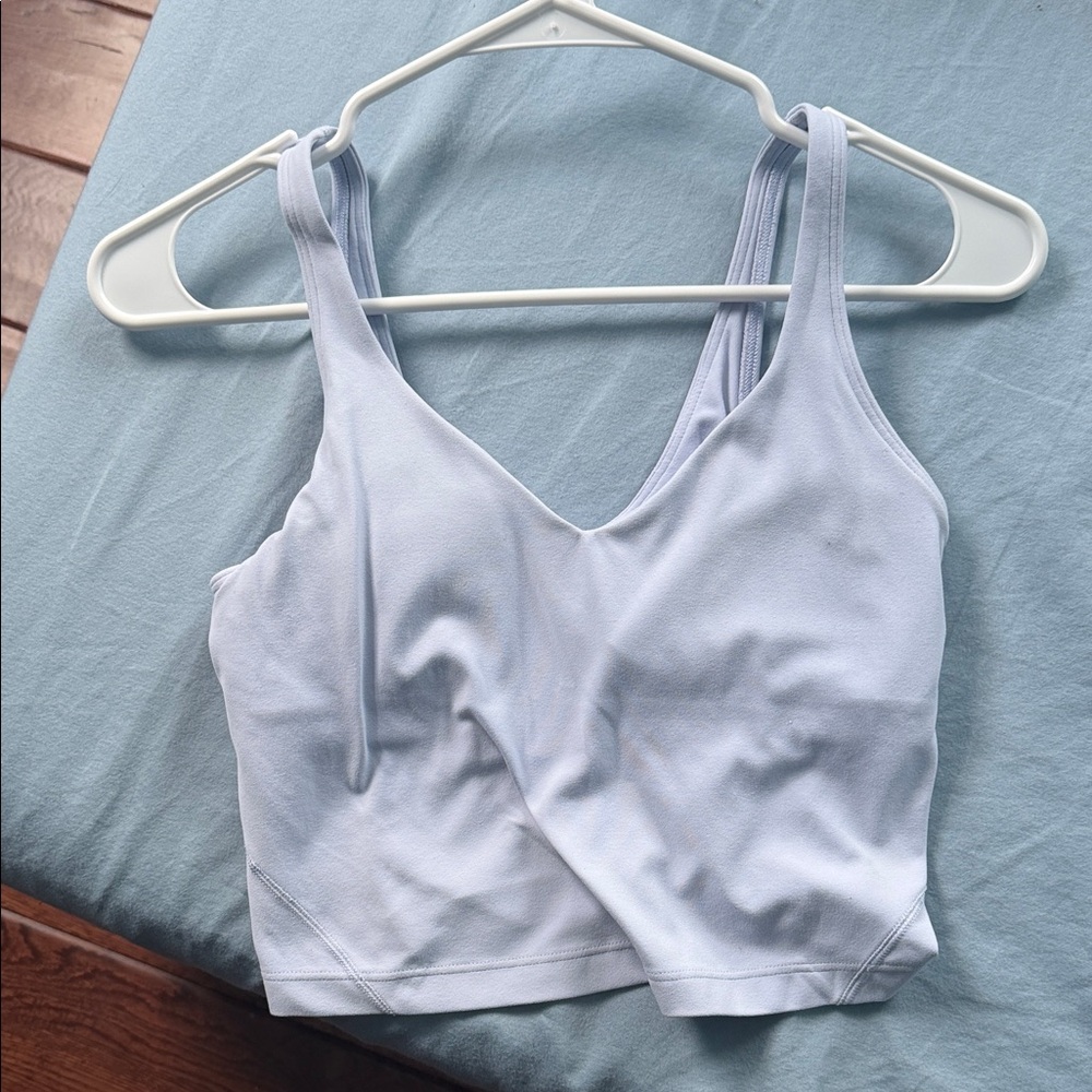 lululemon athletica Light Blue V-Neck Double-Strap Bralette Tank